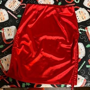 Red Silk Skirt